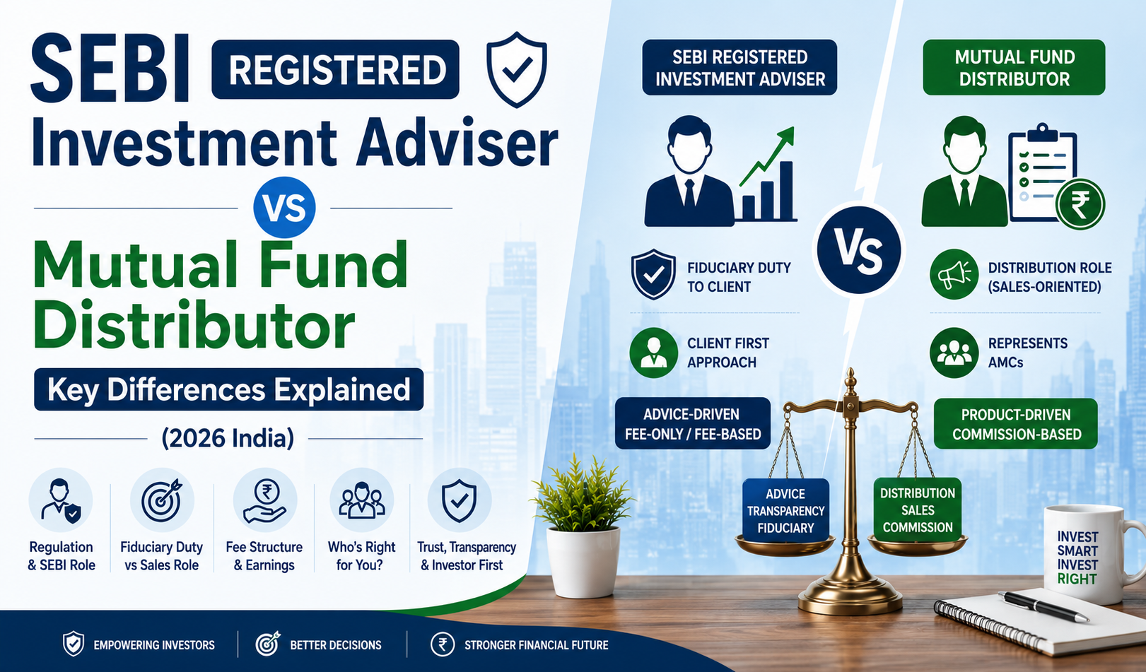 SEBI Registered Investment Adviser vs Mutual Fund Distributor: Key Differences Explained (2026 India)